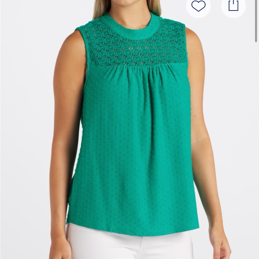 Daniel Rainn Fiona lace detail knit tank